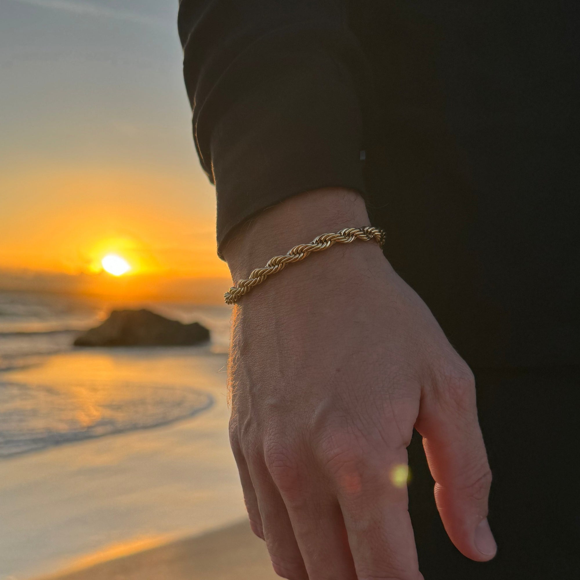 Gold rope bracelet (6mm)