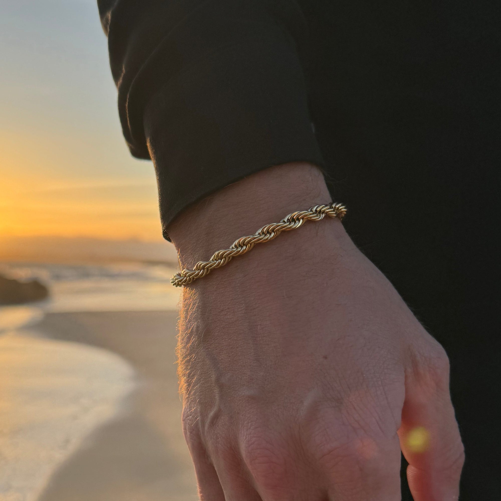 Gold rope bracelet (6mm)