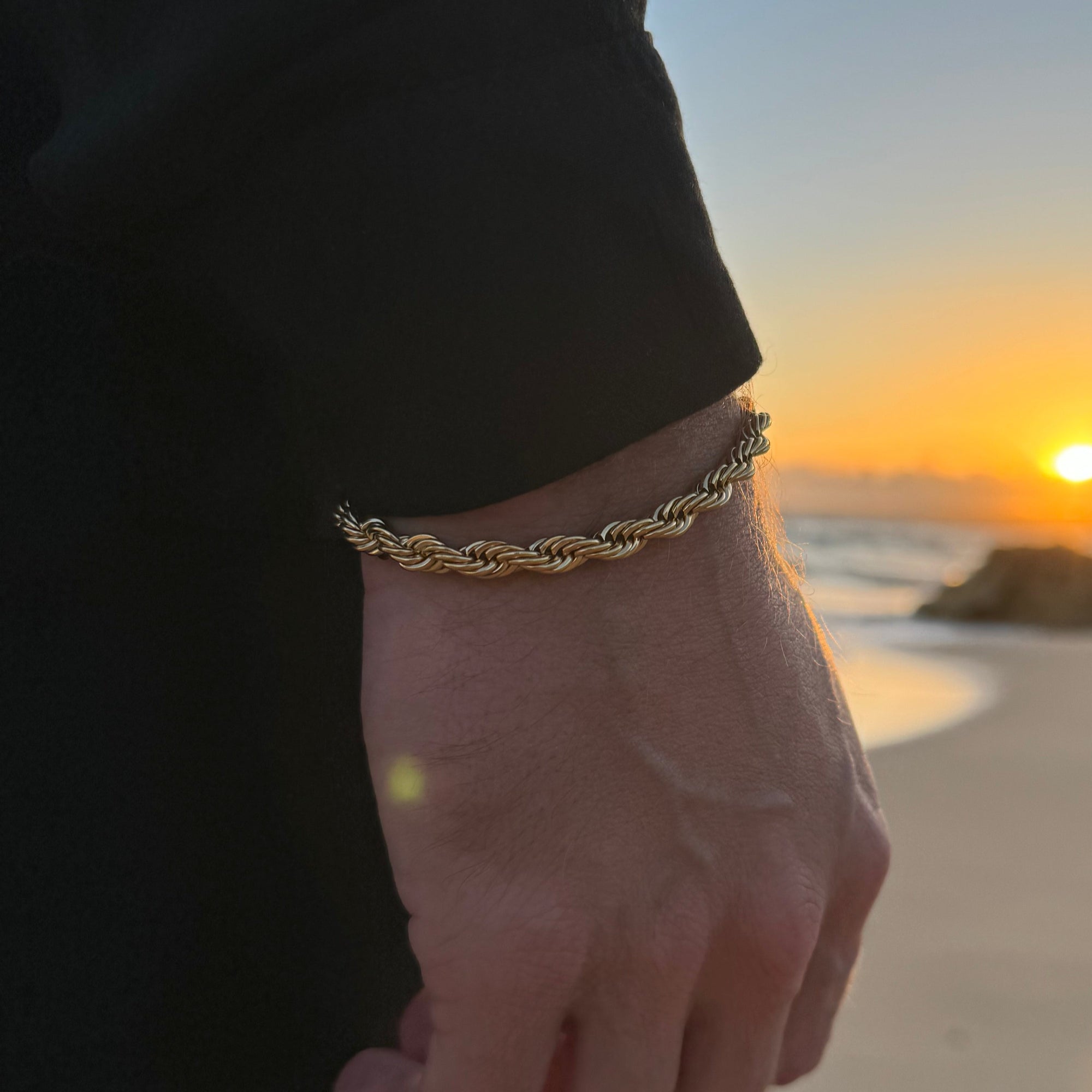 Gold rope bracelet (6mm)