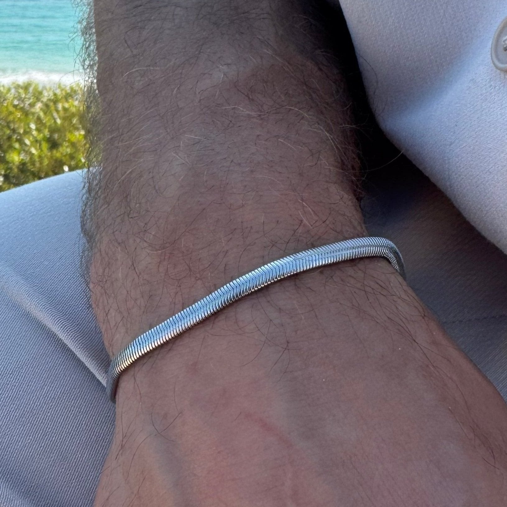 Silver Emblem Bracelet