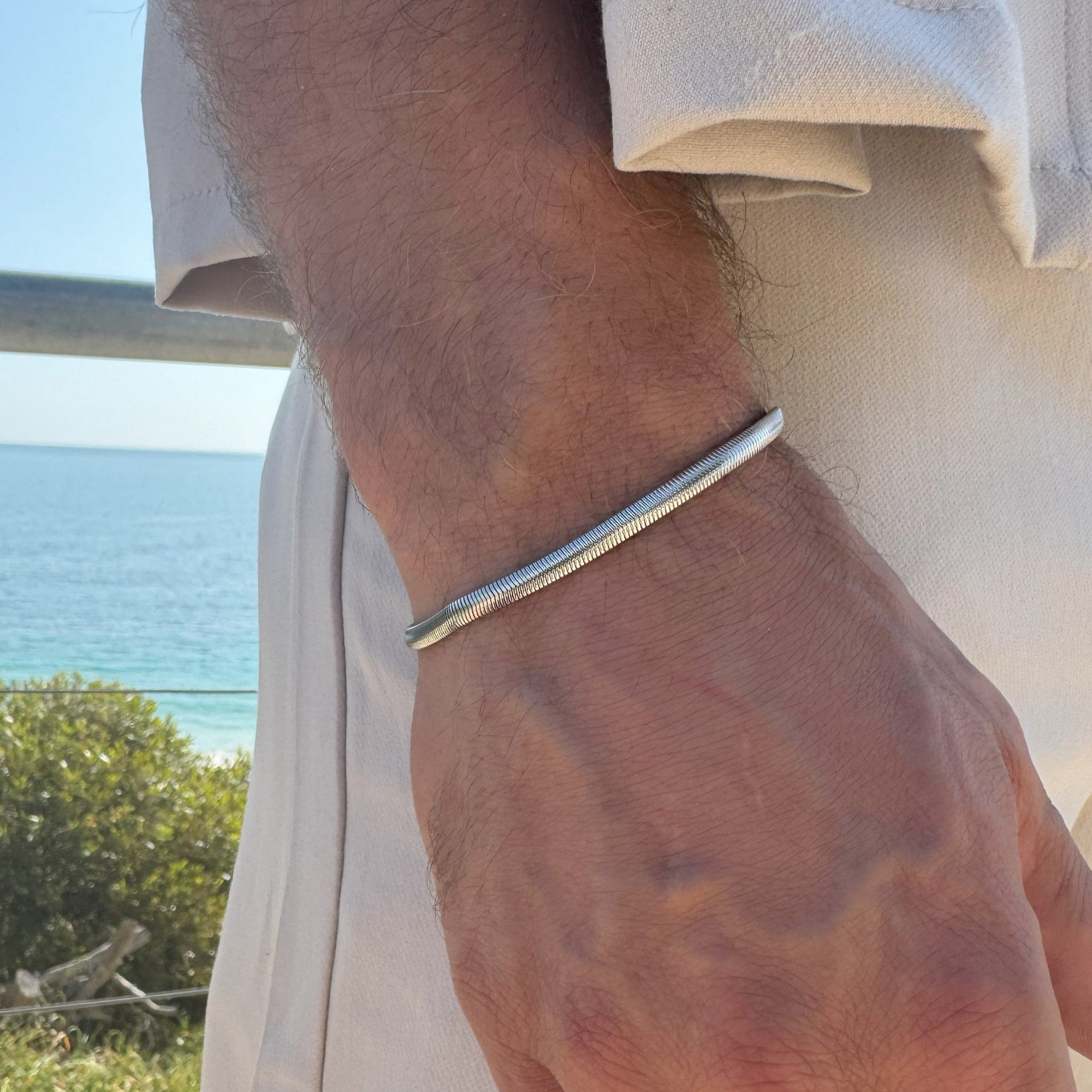 Silver Emblem Bracelet