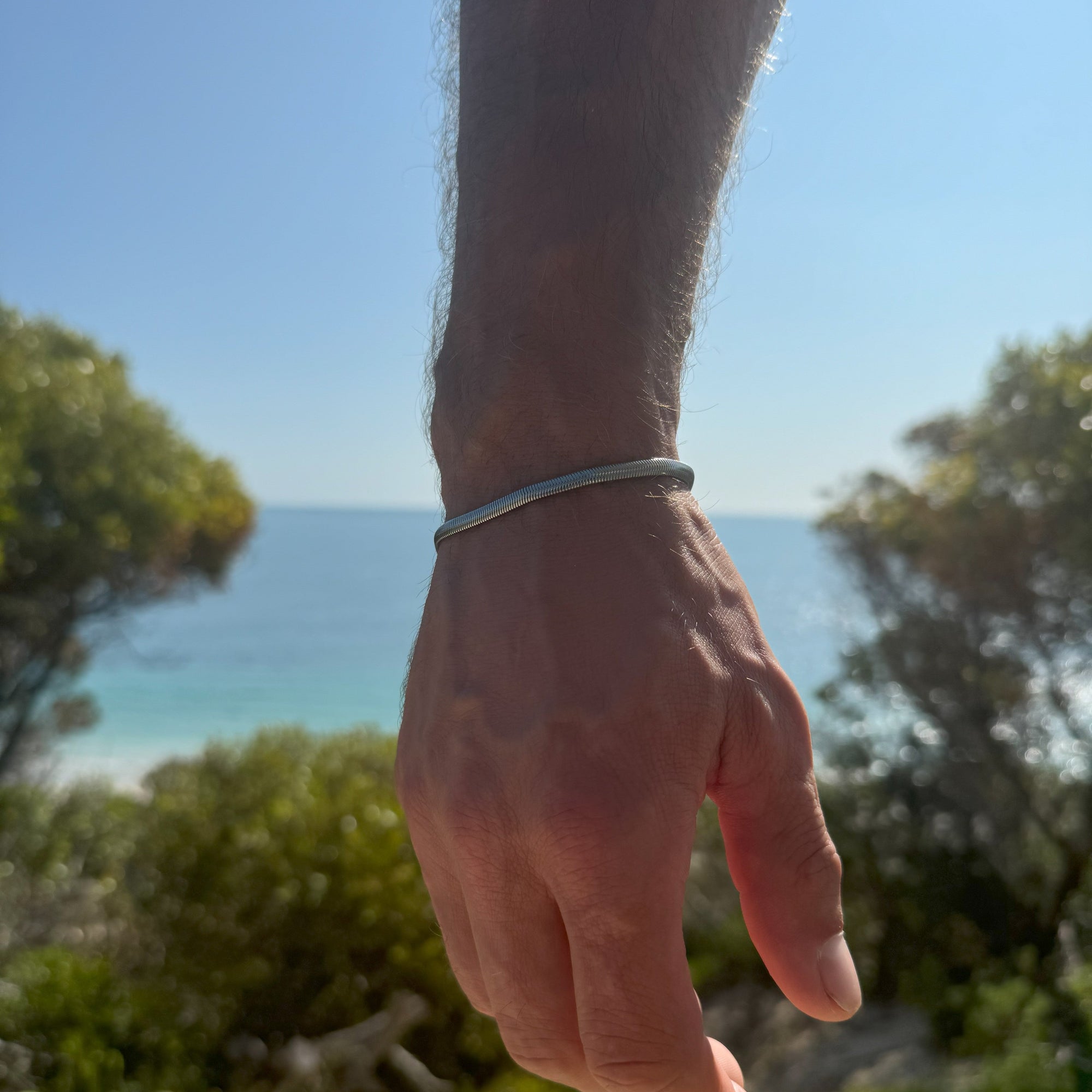 Silver Emblem Bracelet