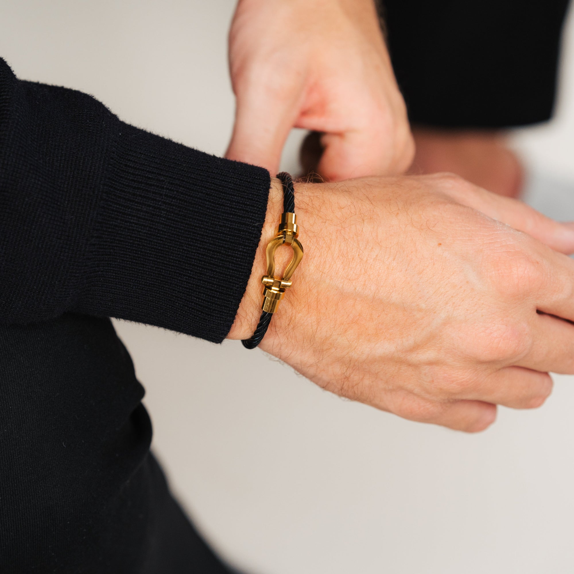 Core bracelet (black with gold)